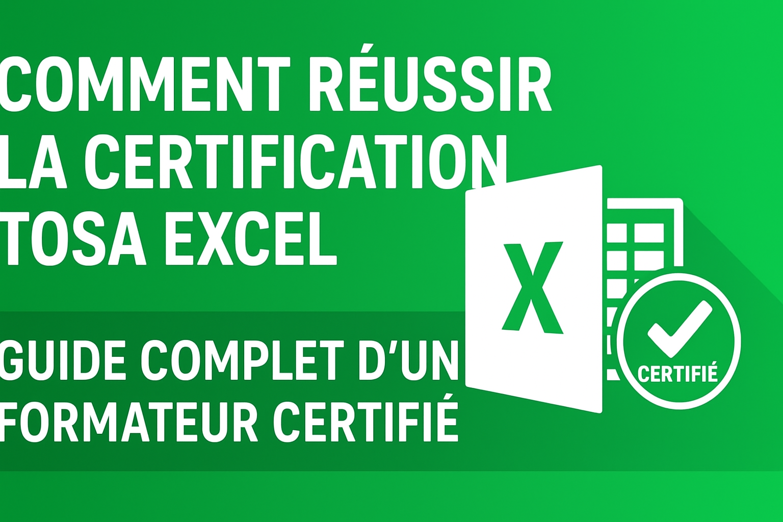 Image comment réussir la certification TOSA Excel