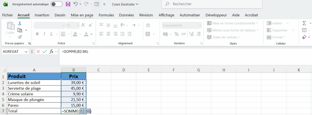 Methode 2 resultat somme